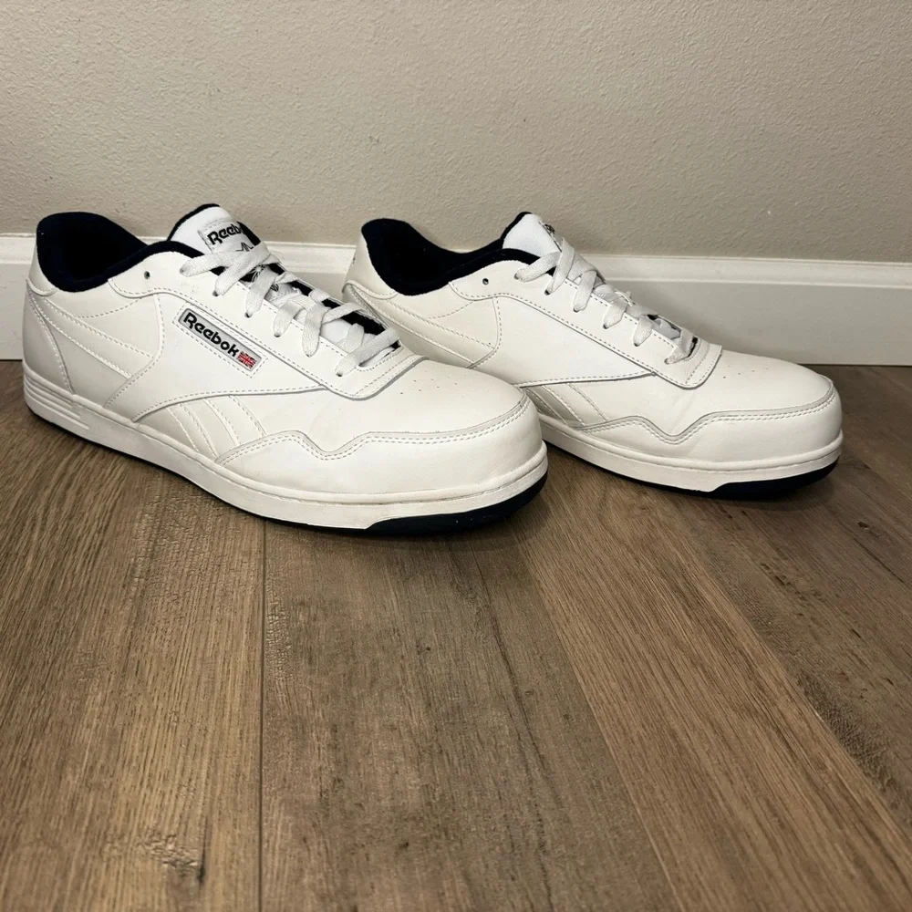 Reebok ASTM F3445-21 White Work Sneakers Leather Steel Toe Lace Up Shoes Mens 13 - Picture 4 of 8